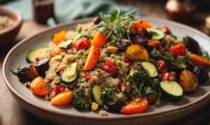 Quinoa com Vegetais Grelhados